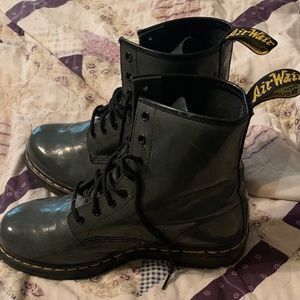 Dr. Martens Patent Leather Lamper Lace Up 1460 Original Boots Size 10